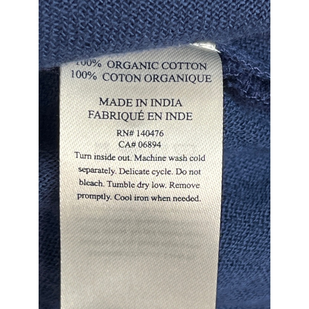 Faherty Blue Organic Cotton Midi Shift Dress Ikat M Gauzy Travel Coastal Natural - Picture 6 of 16